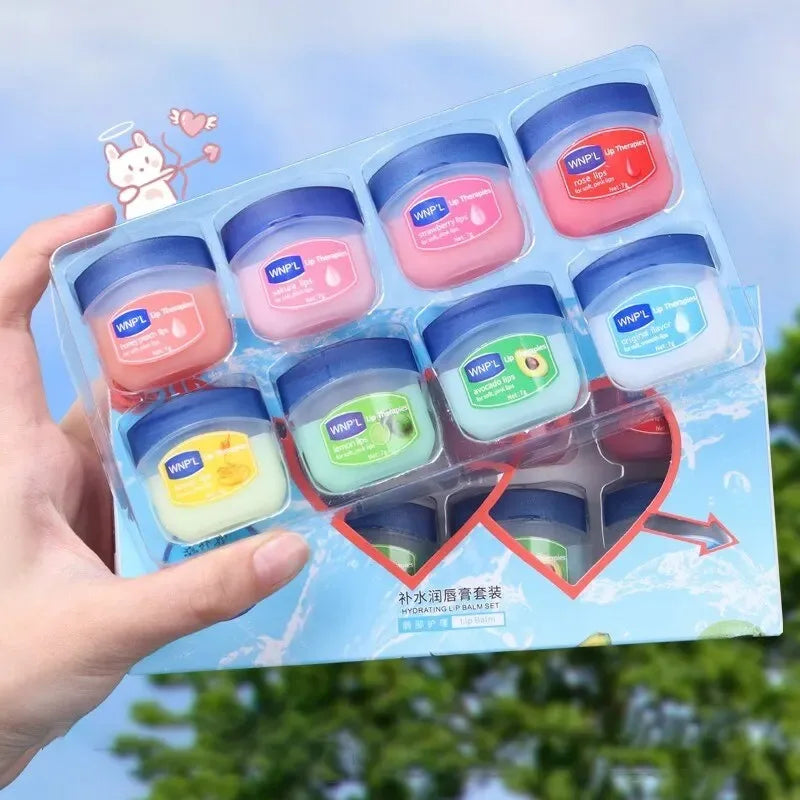 4/6/8Pcs Moisturizing Lip Balm Set Whitening Moisturizing Base Natural Plant Base Moisturizing Crack Lip Care Jelly Moisturizer