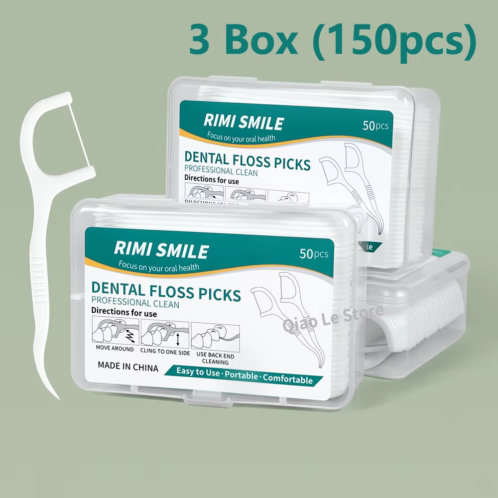 1/2/5/10 Box Portable Disposable Dental Floss Plastic Toothpick High-Tension Dental Floss Stick Dental Floss Box ﻿Oral Care