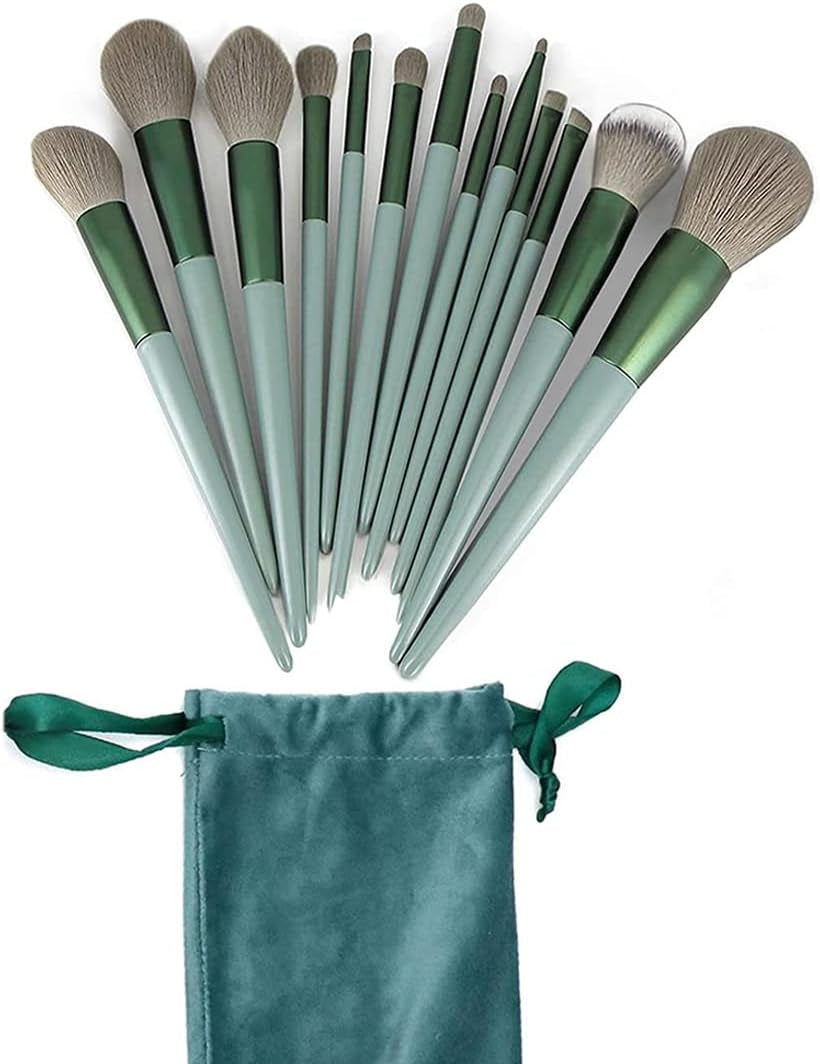 Juego De Brochas De Maquillaje De 13 Piezas, Brochas De Maquillaje Profesionales, Base, Rubor, Crema Líquida, Para Rostro, Sombra De Ojos Y Cejas, Adecuado Para Líquidos, Cremas, Polvos