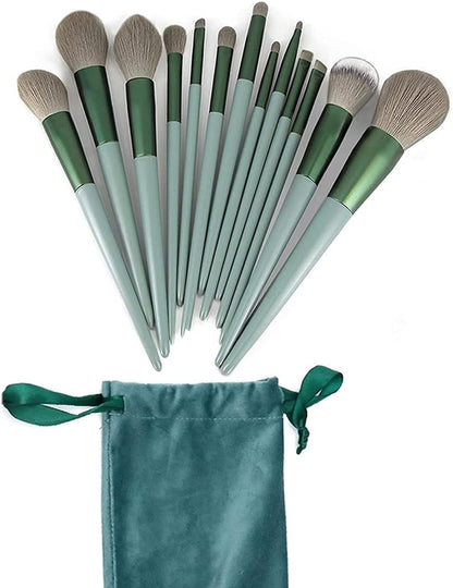 Juego De Brochas De Maquillaje De 13 Piezas, Brochas De Maquillaje Profesionales, Base, Rubor, Crema Líquida, Para Rostro, Sombra De Ojos Y Cejas, Adecuado Para Líquidos, Cremas, Polvos