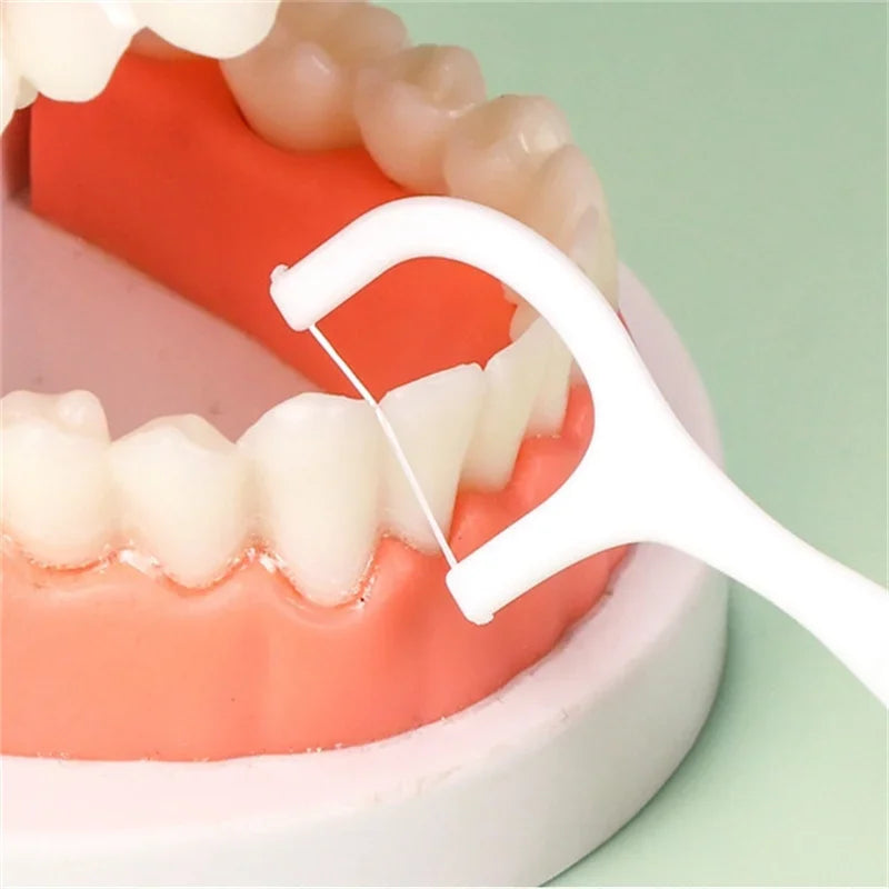 1/2/5/10 Box Portable Disposable Dental Floss Plastic Toothpick High-Tension Dental Floss Stick Dental Floss Box ﻿Oral Care