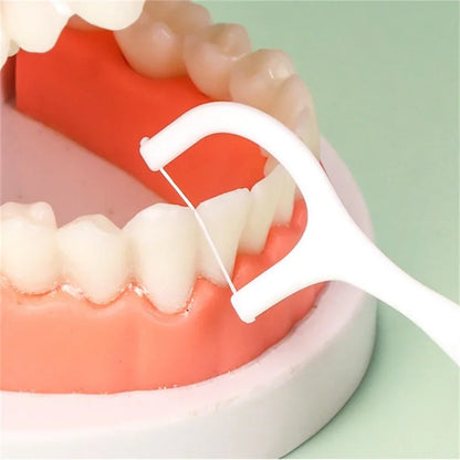 1/2/5/10 Box Portable Disposable Dental Floss Plastic Toothpick High-Tension Dental Floss Stick Dental Floss Box ﻿Oral Care